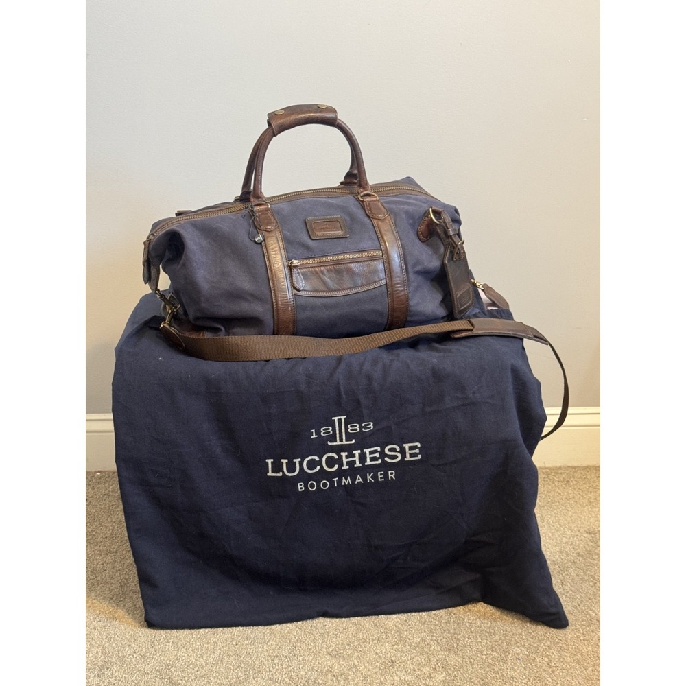 Lucchese Everyday Waxed Canvas Weekender Duffel Bag
